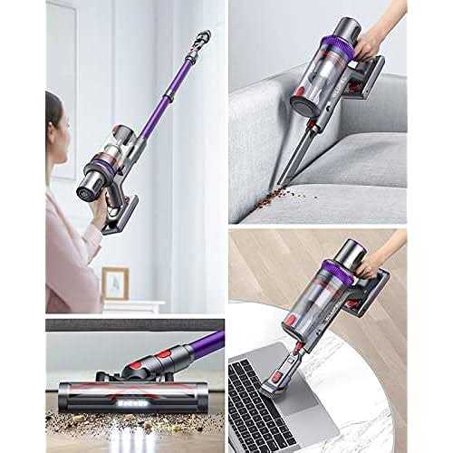 wlupel cordless vacuum cleaner 33kpa stick vacuum cleaner 450W handheld vacuum with led touch screen