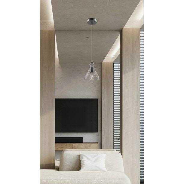 Better Homes & Gardens Seeded Glass Pendant Eqv Bulb Included