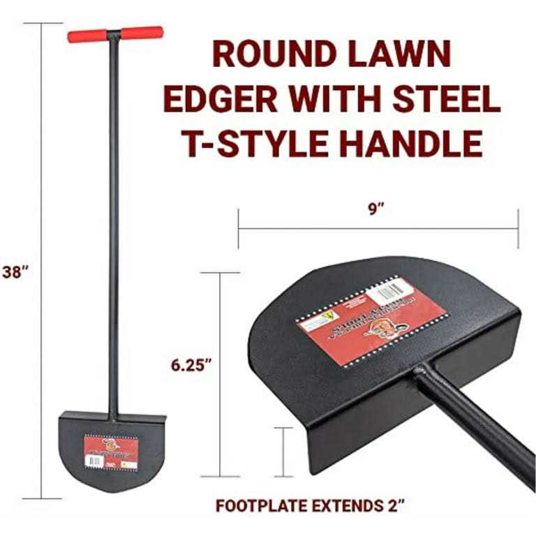 Bully Tools Round Lawn Edger with Steel T-Style Handle 92251