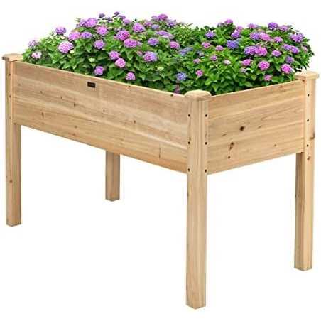 Best Choice Products Raised Garden Bed Elevated Wood Planter Box