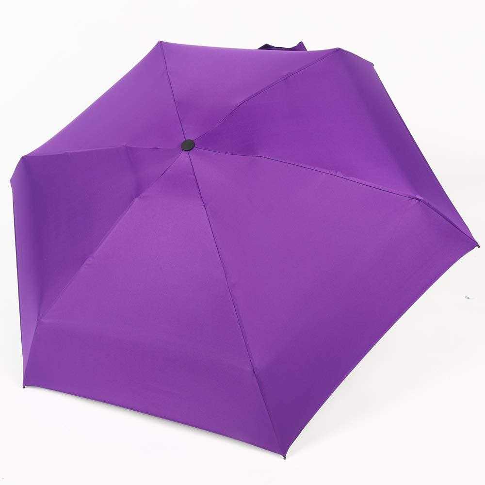 GAOYAING Upgraded Compact Travel Umbrella Sun&Rain Lightweight Small And Compact Suit for Pocket Purple