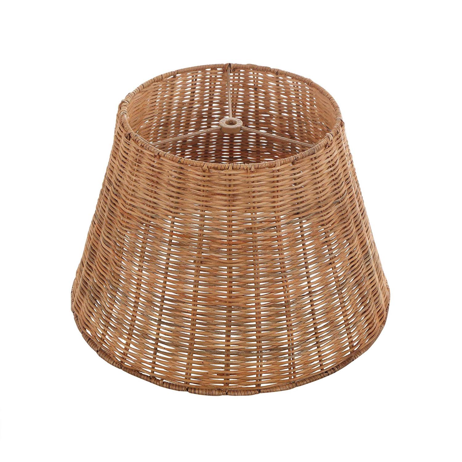 Aspen Creative 32989 Empire Natural Rattan Spider Shade