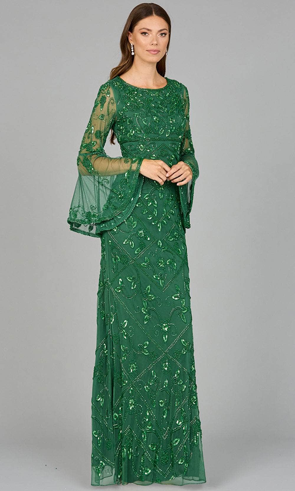 Bell Sleeve Evening Dress