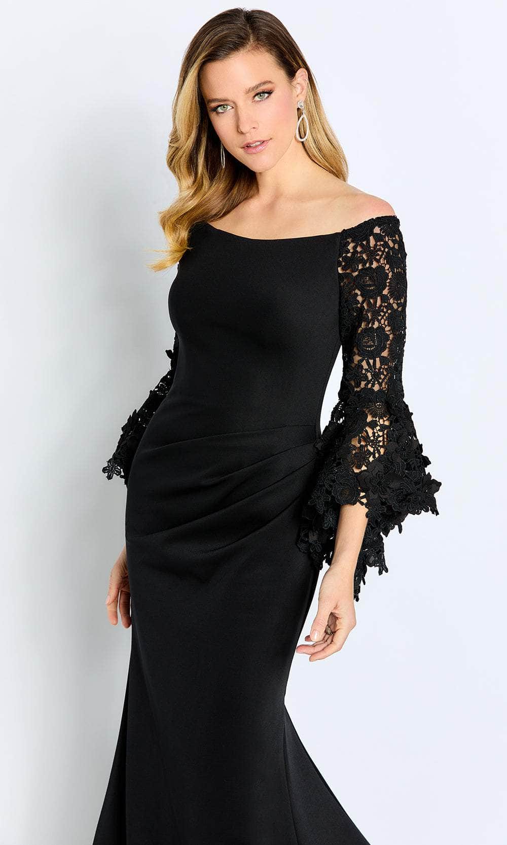 Laced Long-Sleeved Formal Gown