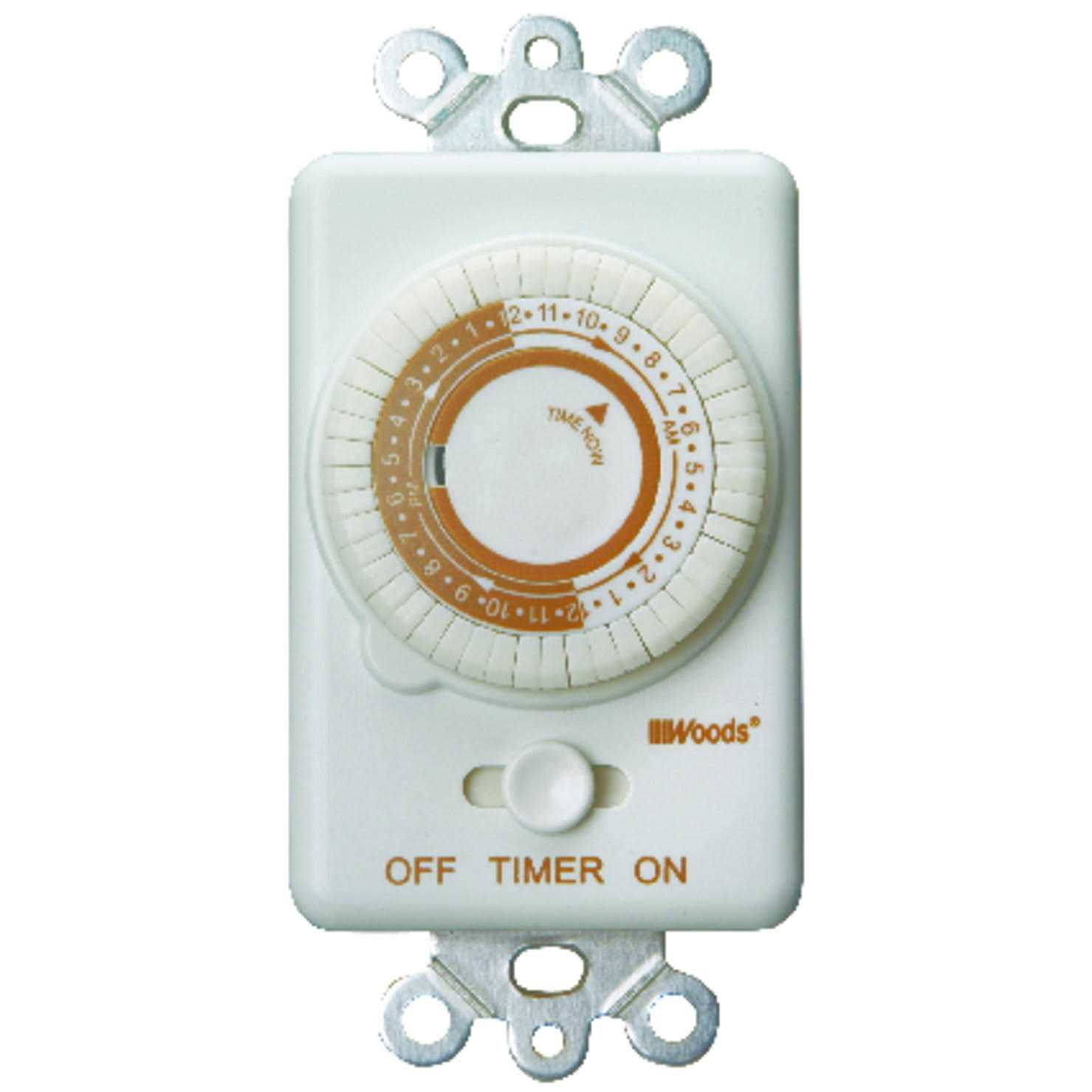 Woods 24 Hour In-Wall Mechanical Timer