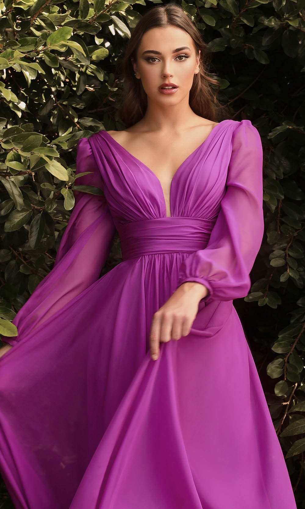 Bishop Sleeve Evening Dress