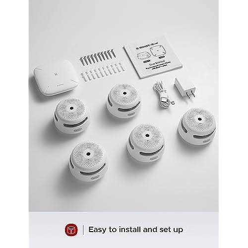 X-Sense Smart Smoke Detectors with SBS50 Base Station Wi-Fi Smoke Alarm Compatible with X-Sense Home Security App