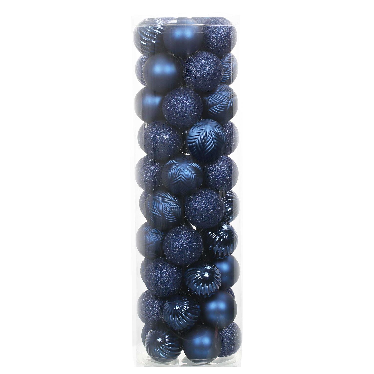 50ct. 2 Navy Shatterproof Ball Ornaments by Ashland