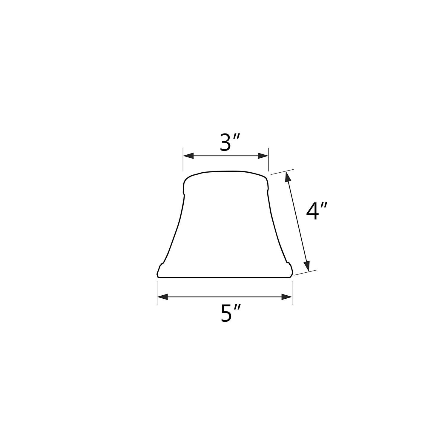 Aspen Creative Bell Chandelier Clip-On Lamp Shade