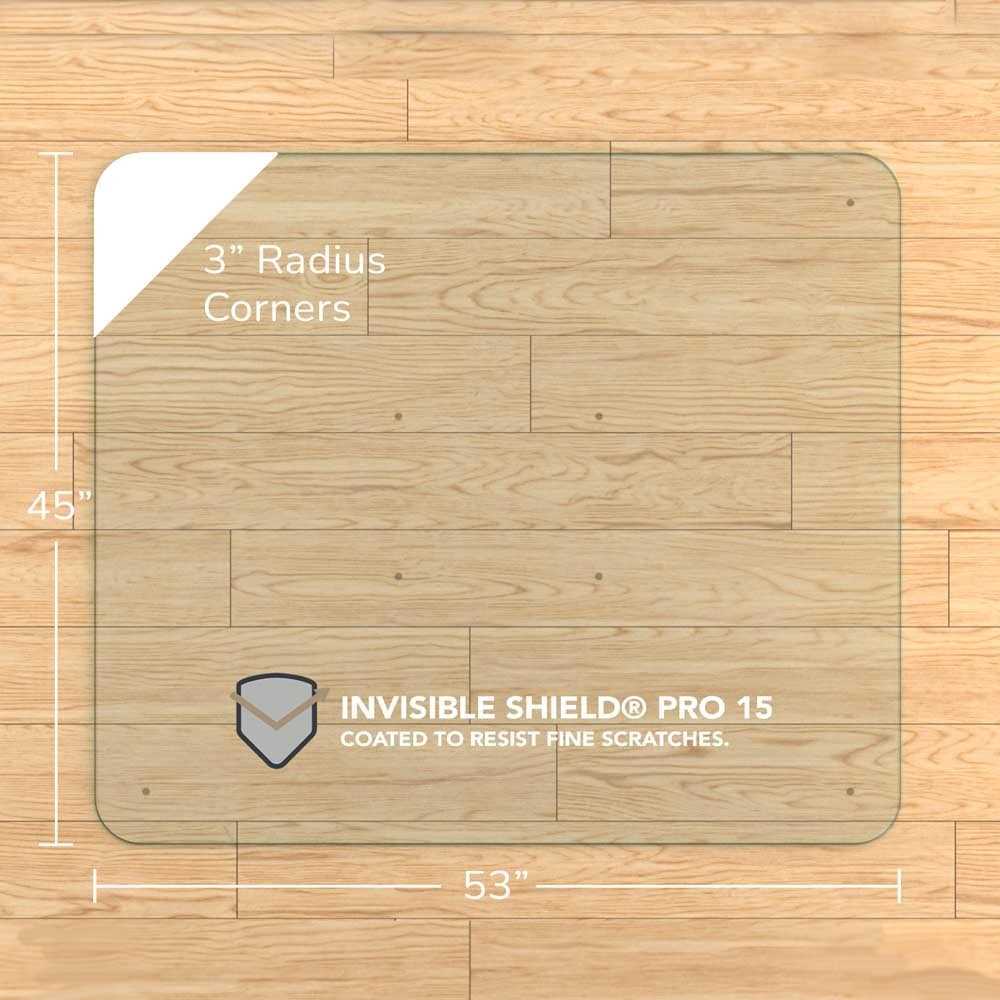 Vitrazza 42 x 48 Glass Office Chair Mat