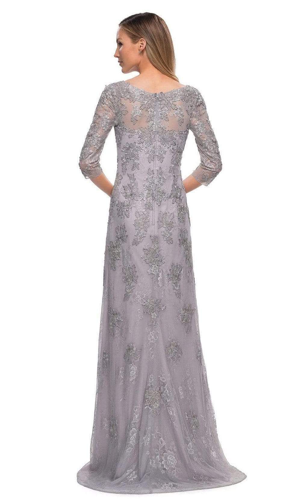 29379 Quarter Sleeve Lace Formal Dress