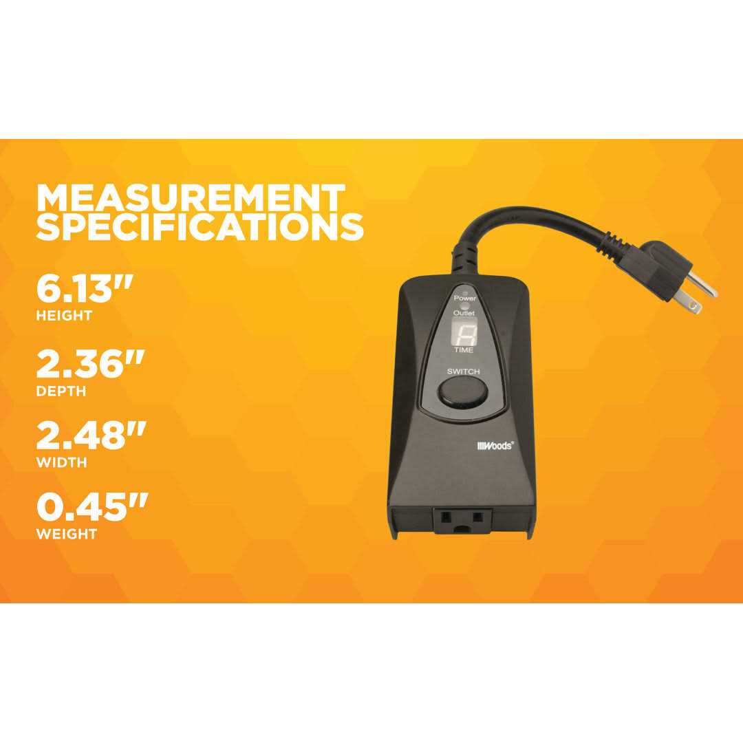 Woods Outdoor 24 Hour Digital Timer 50013
