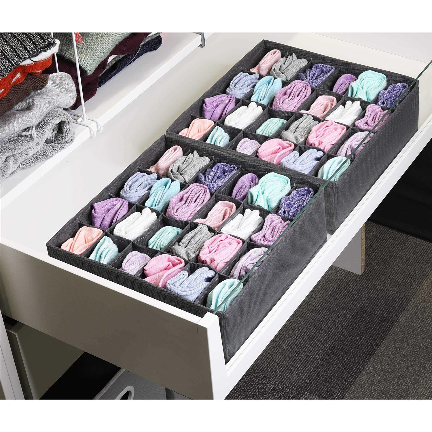 2 Pack Simple Houseware Closet Socks Organizer