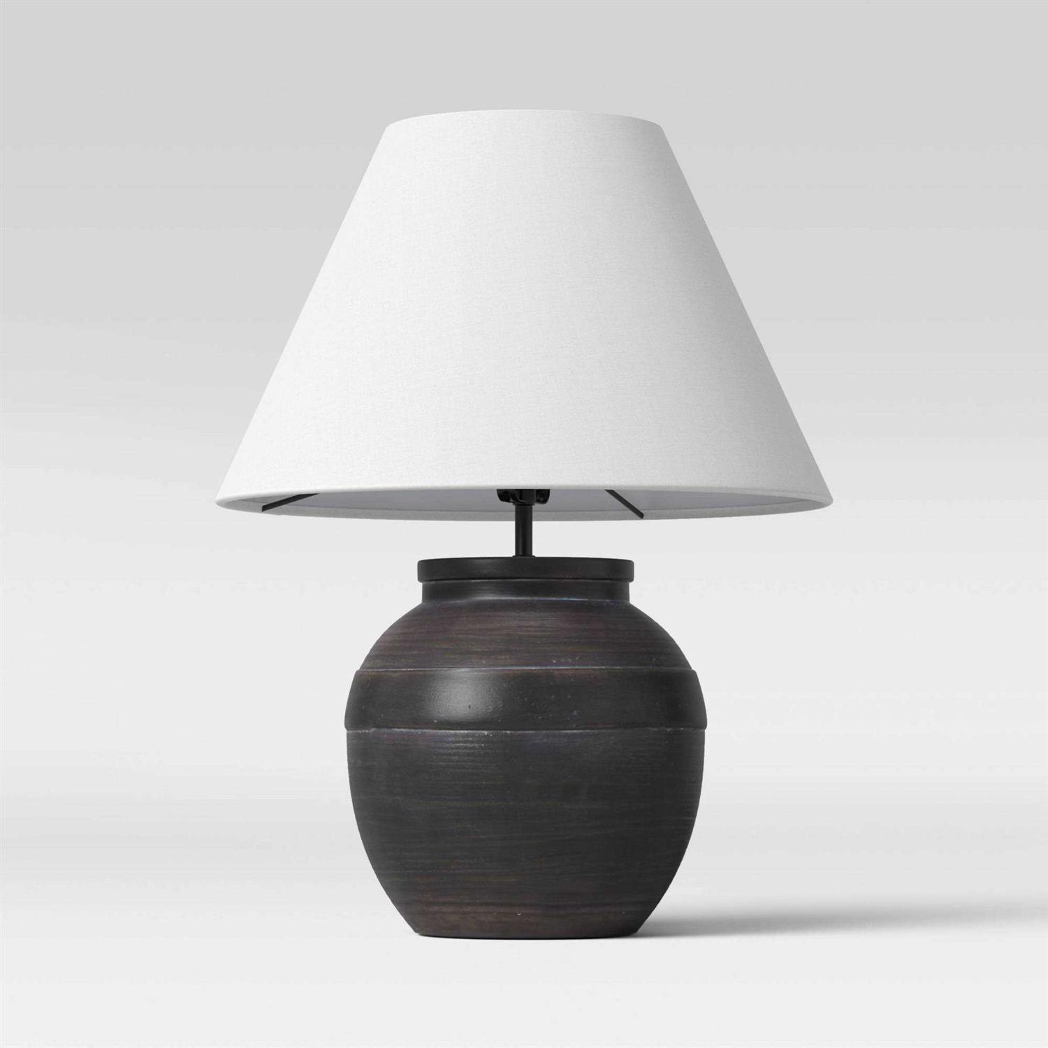 Threshold Large Ceramic Table Lamp Black