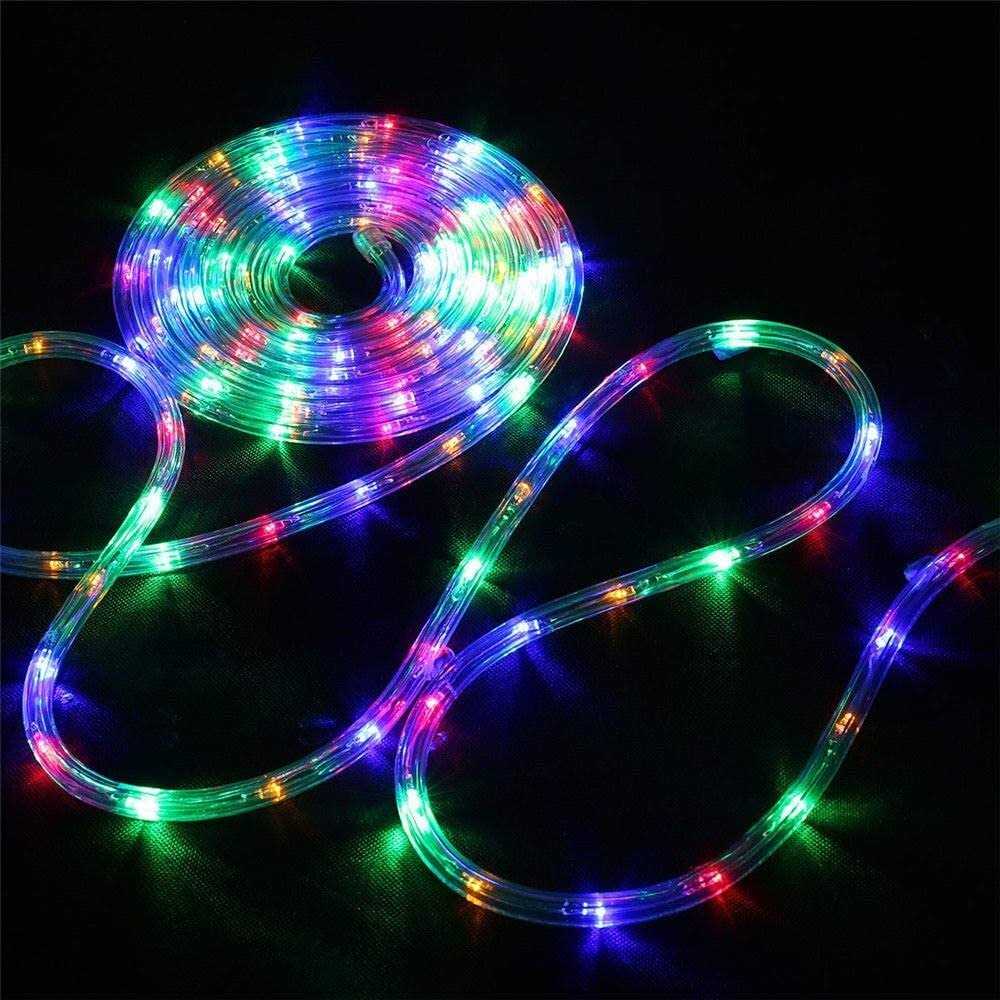Bebrant LED Rope Lights Battery Operated String Lights-40Ft 120 LEDs 8 Modes Outdoor Waterproof Fairy Lights Dimmable/Timer with Remote for Camping