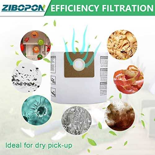 12 Pack Type B Vacuum Filter Bag Compatible with Shop Vac 2-2.5 Gallon All Around Vacuum Qam70