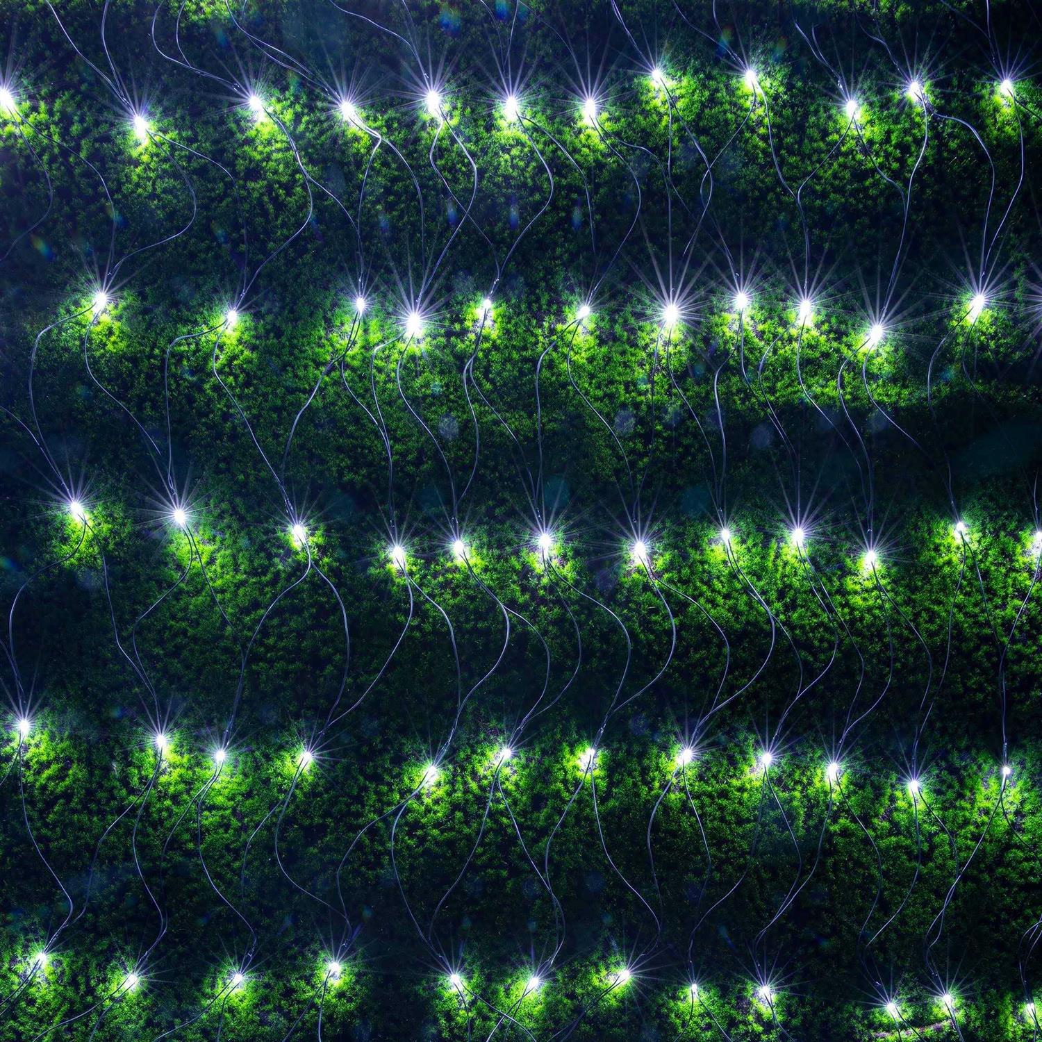 AWQ LED 6.6ft String Lights Net Mesh Lights Christmas Net Lights 8 Modes for Christmas Wedding Party Home Garden Lawn Bushes Bedroom