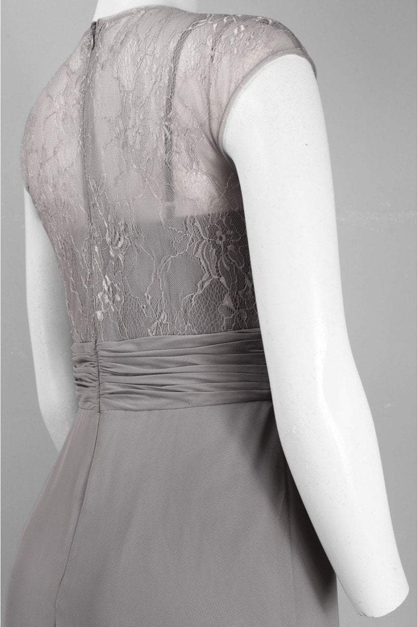 Lace Scoop Top Chiffon Gown 182924