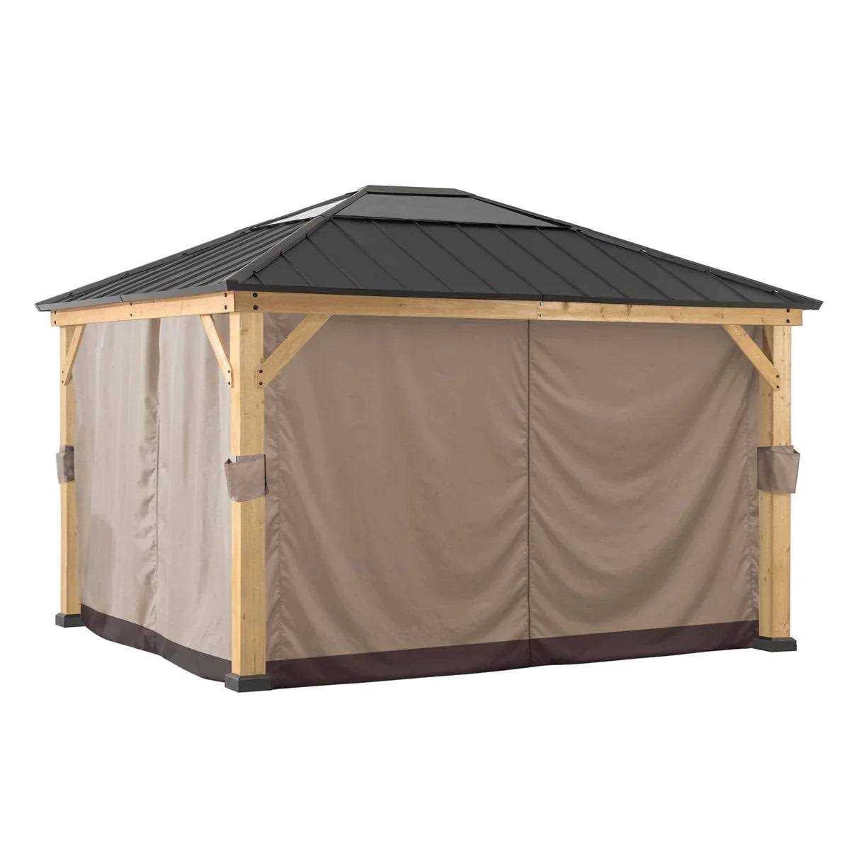 Sunjoy Universal Mosquito Netting Wood Framed Gazebos
