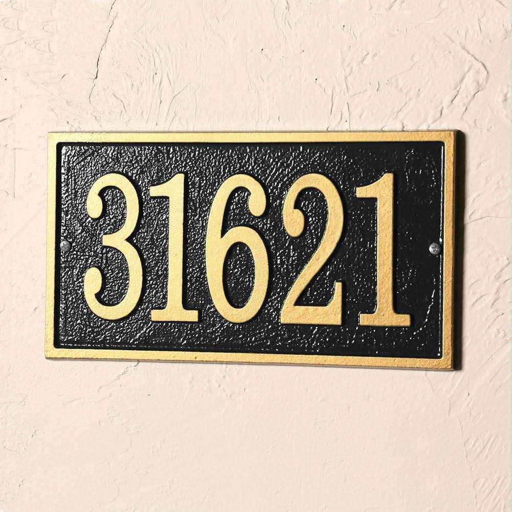 Whitehall Products Fast & Easy Rectangle House Numbers Plaque