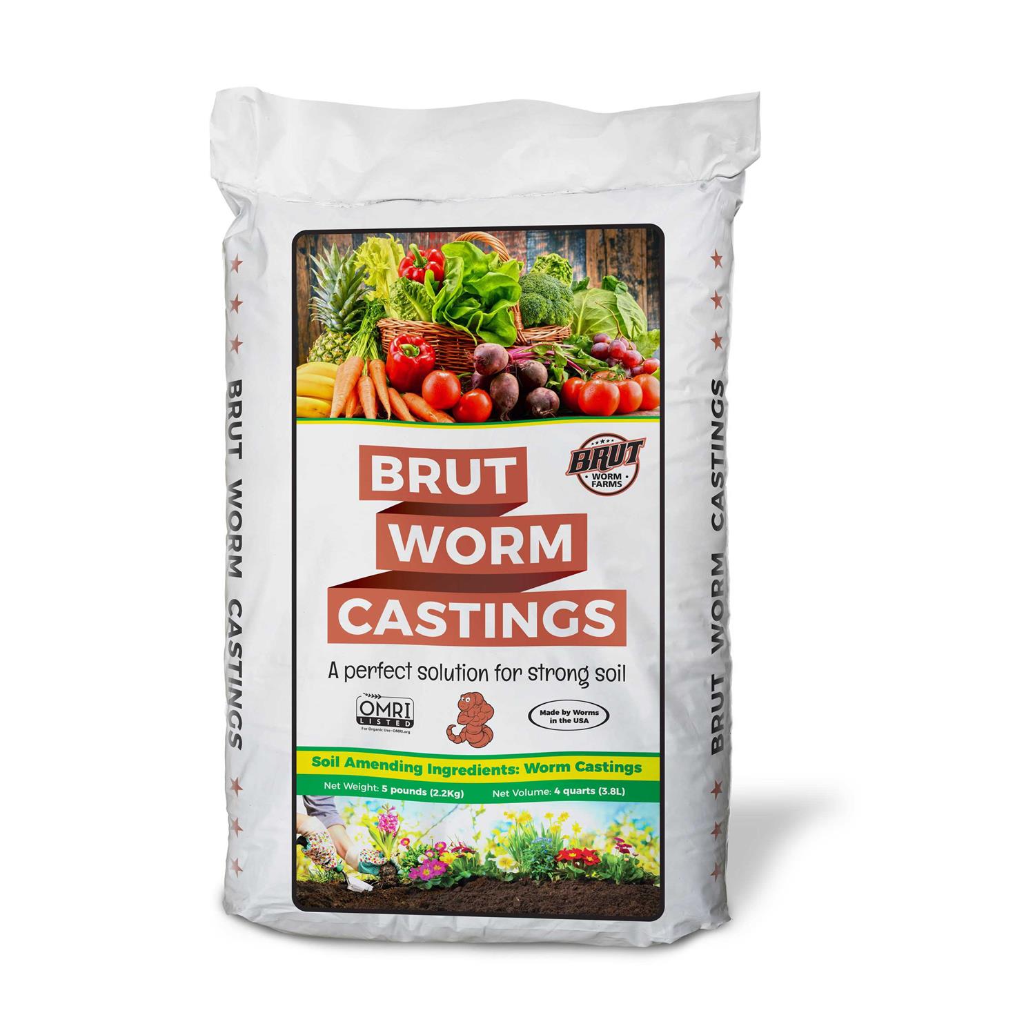 Brut Worm Farms Organic Worm Castings Soil Builder
