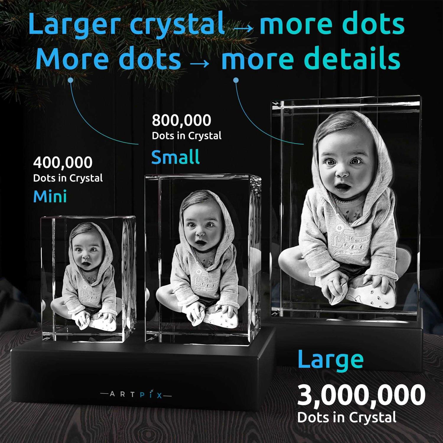 3D Crystal Photo Personalized Gift Rectangle ArtPix 3D Men Gifts