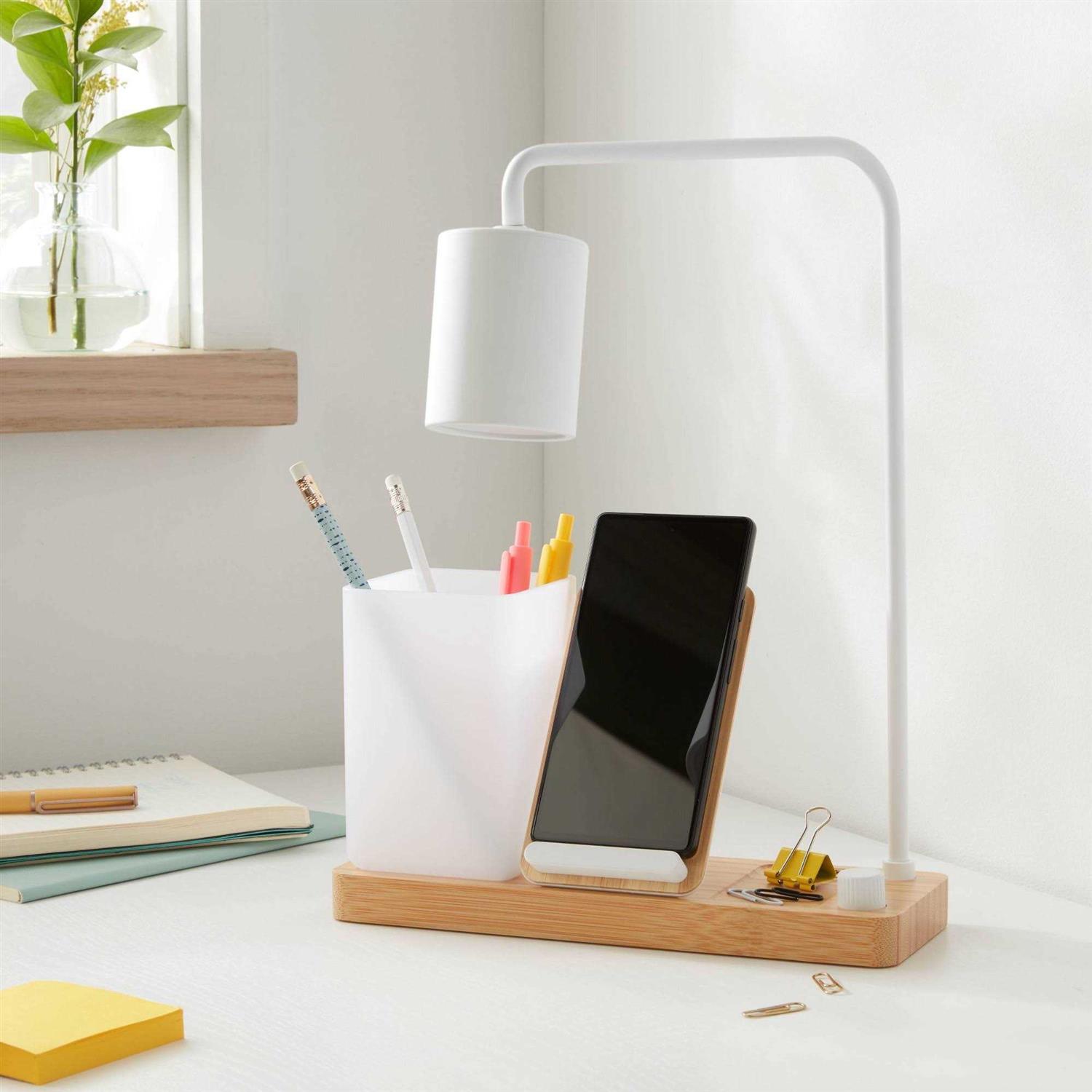 Brightroom Desk Lamp with Wireless Charging and Storage Compartment