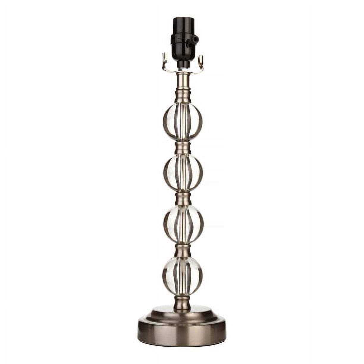 Better Homes & Gardens Brushed Nickel Stacked Glass Ball Lamp Base