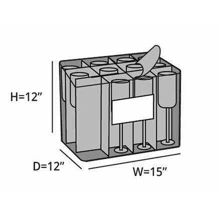 Covermates Stemware Storage Padded Protection ID Window Stain Resistant