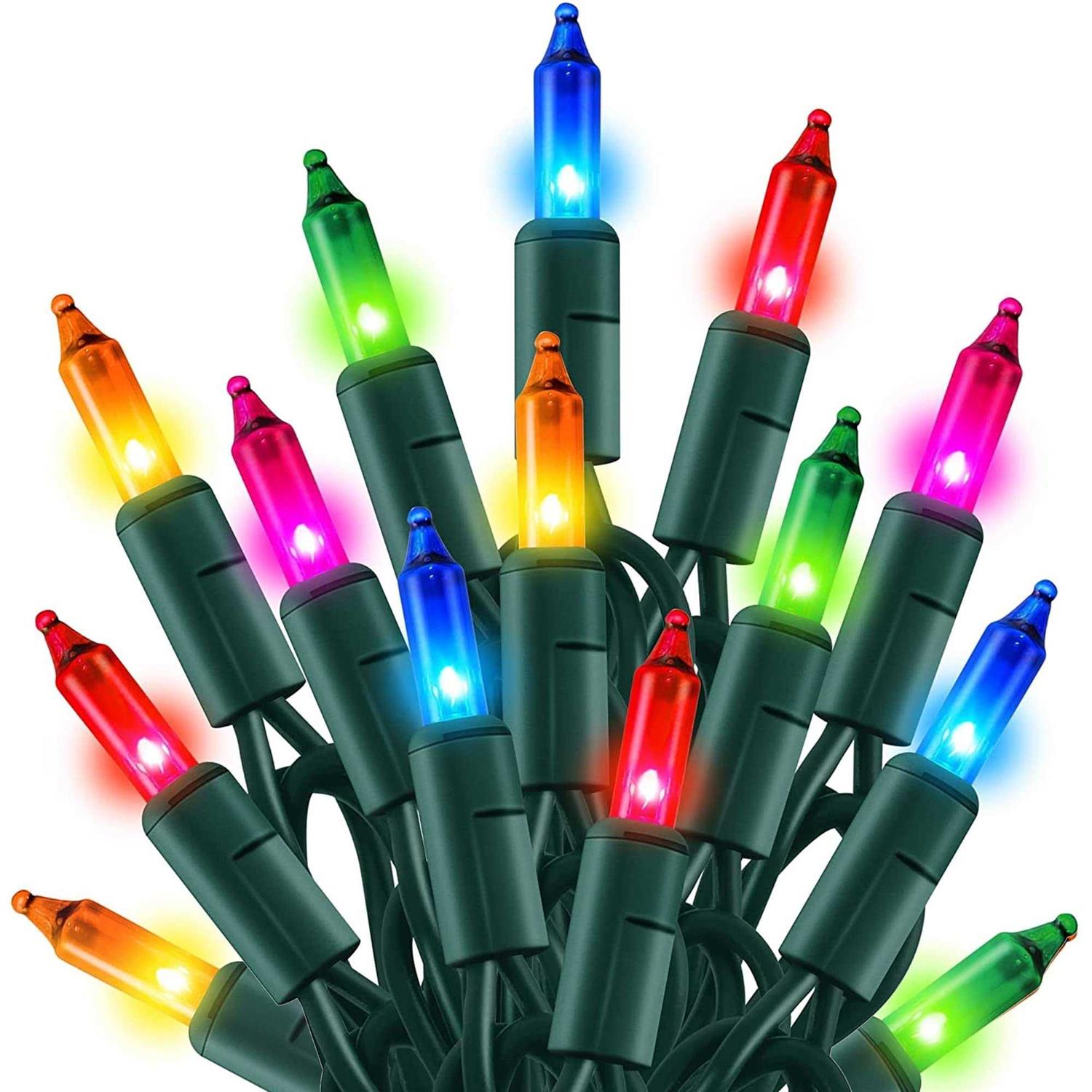 TW SHINE Christmas Lights 20FT 100 Count Incandescent Christmas Mini String Lights