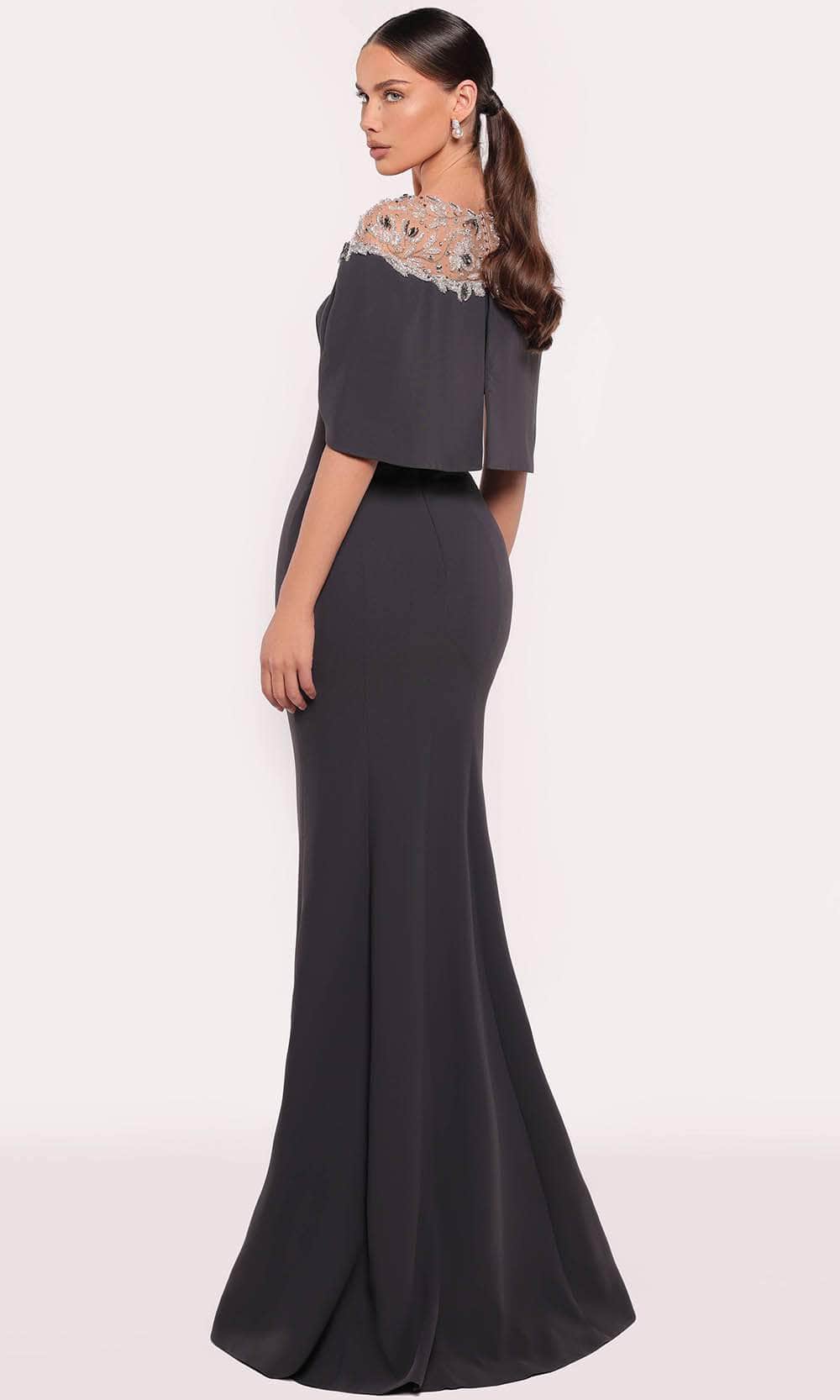 Beaded Yoke Long Gown