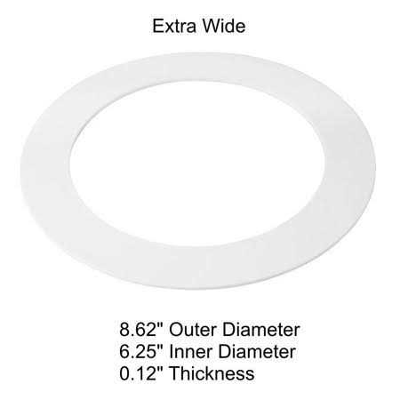 USGL 5 Pack Gloss White Goof Trim Ring for 8 Inch Recessed Can Lighting Down Light