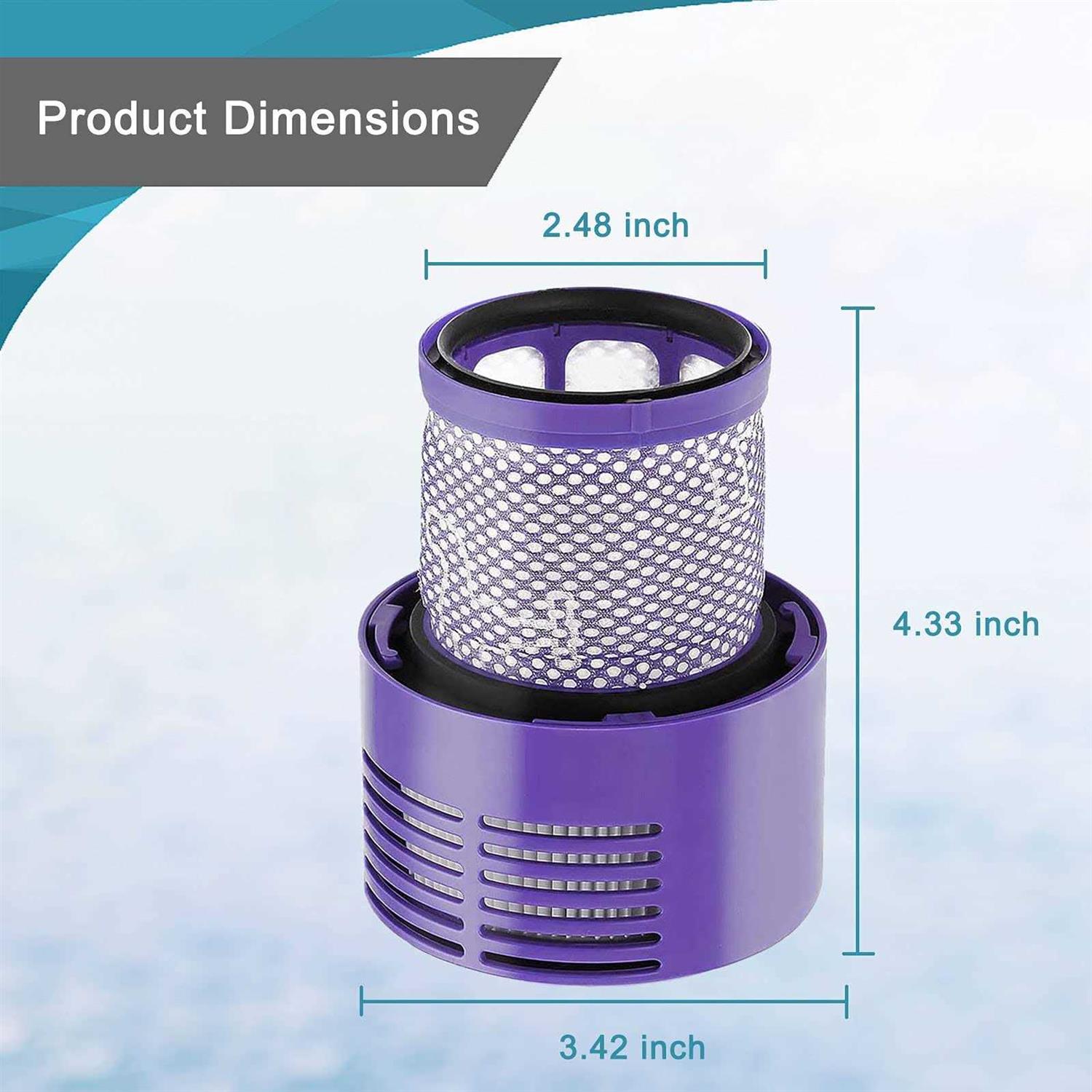 3 Pack V10 Filters Replacement Parts Compatible with Dyson V10 Cyclone Series