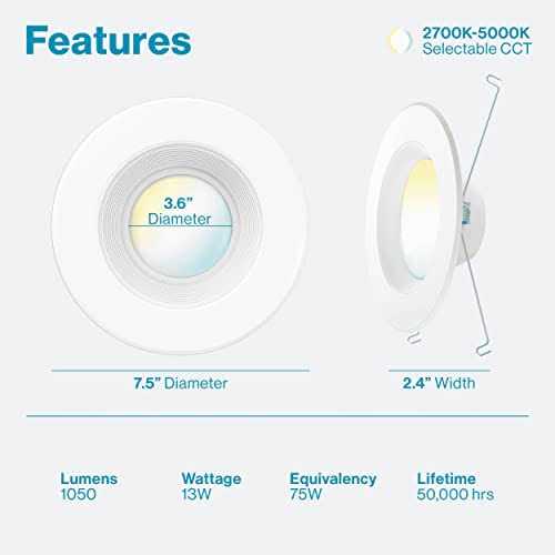 Sunco Lighting 4 Inch LED Can Lights Retrofit Recessed Lighting