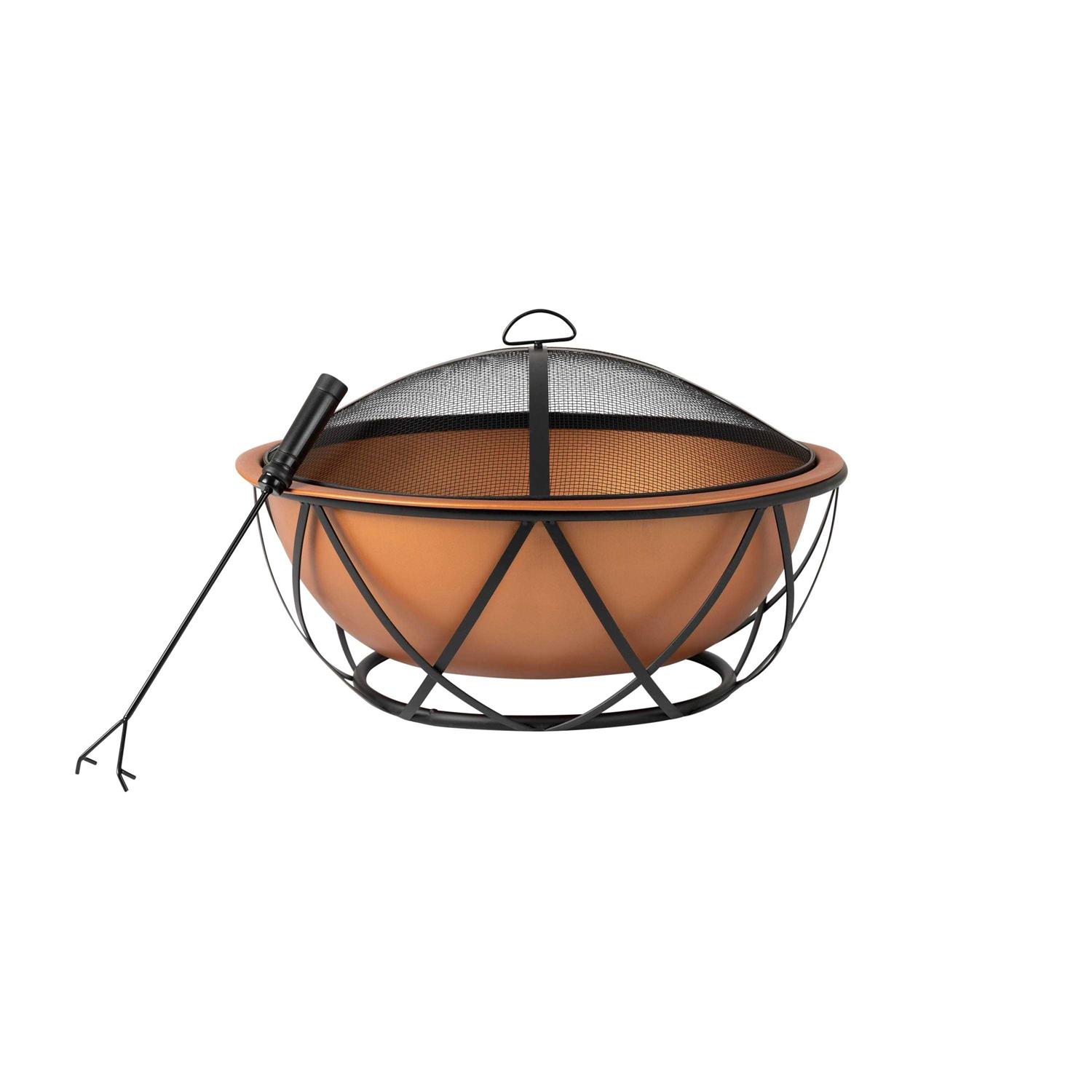 Fire Sense Barzelonia Round Copper Look Fire Pit