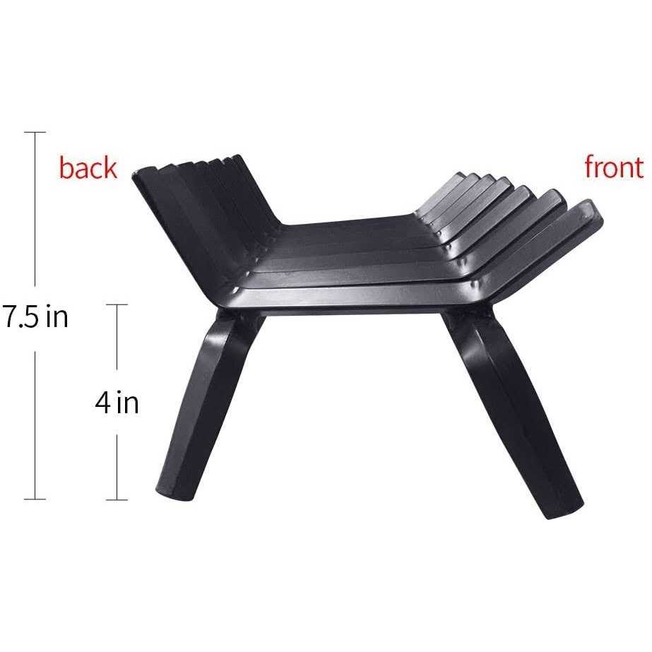 Amagabeli GARDEN & HOME Black Wrought Iron Fireplace Log Grate Wide Heavy Duty Solid Steel Indoor Chimney Hearth Bar Fire