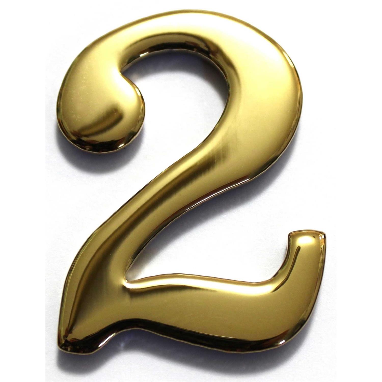 Better Box Mailboxes. 2 Inch Brass Mailbox Number Solid Brass. Peel & Stick Double-Sided 3M Automotive Trim Adhesion. Clear Coat Finish