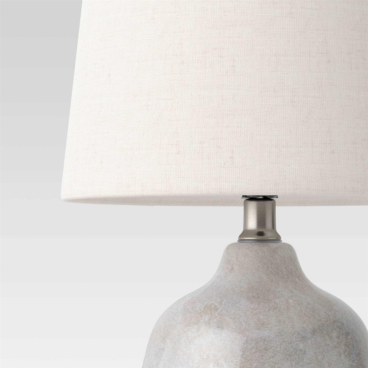 Threshold Assembled Ceramic Table Lamp Gray