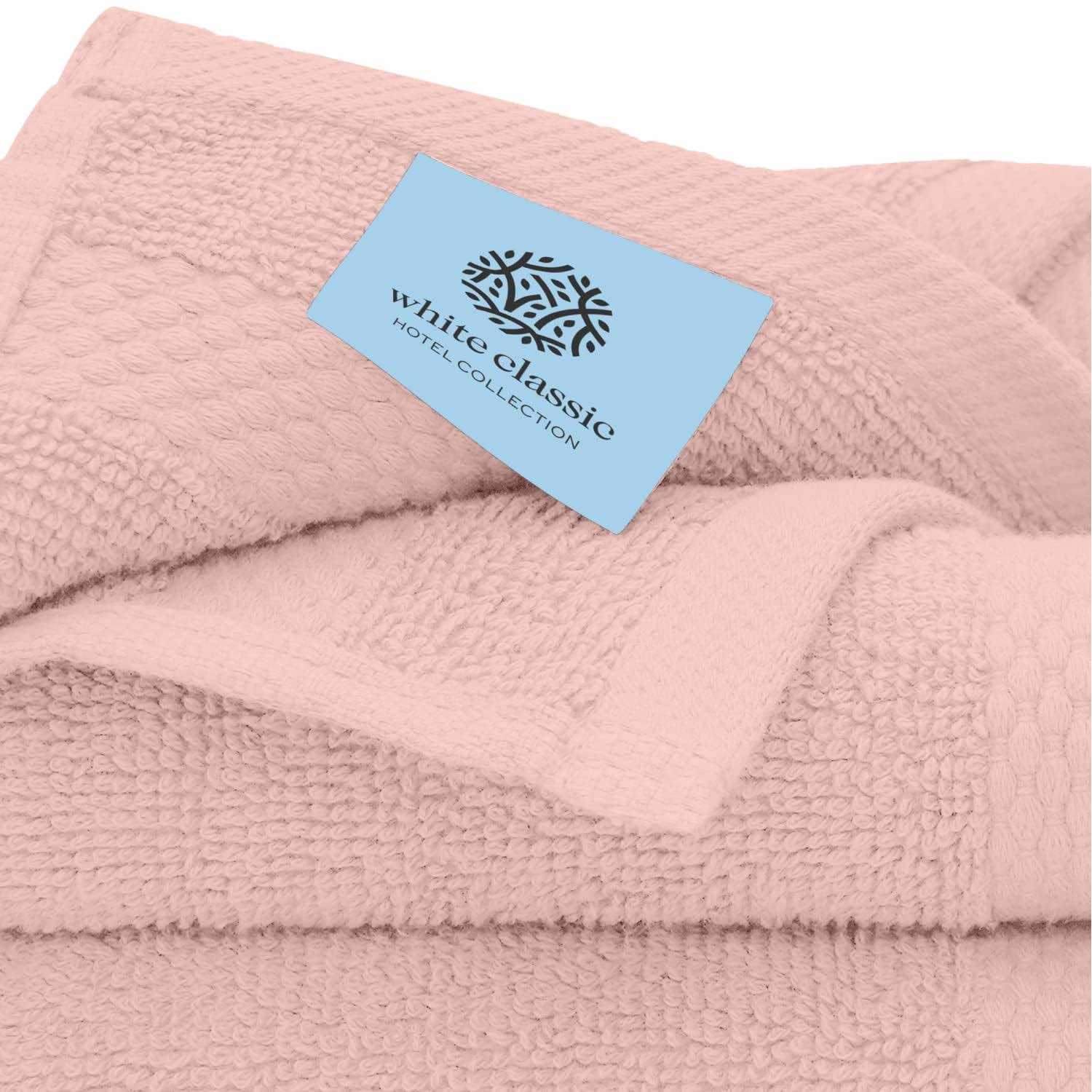White Classic Luxury Cotton Washcloths Large Hotel Spa Bathroom Face Towel