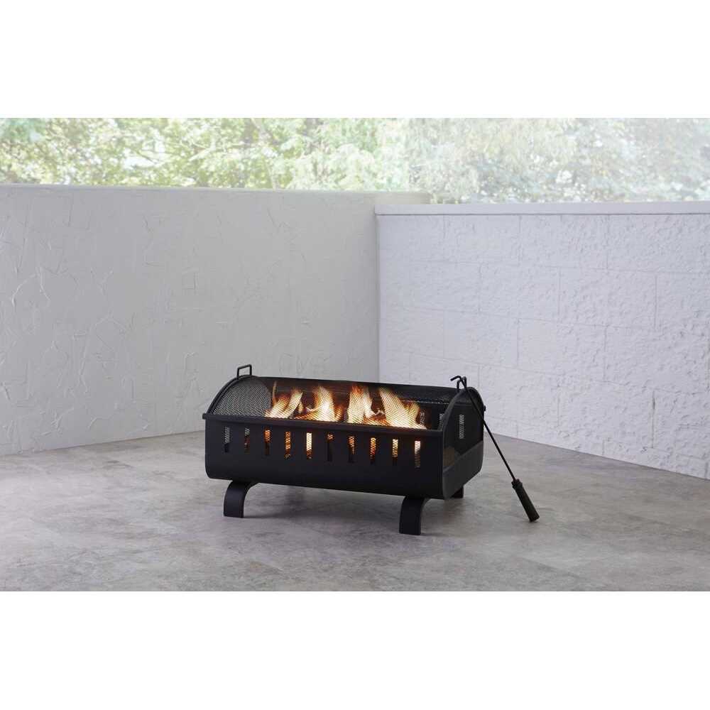 Style Selections 22.5-in W Black Steel Wood-Burning Fire Pit WAD2027ES-L