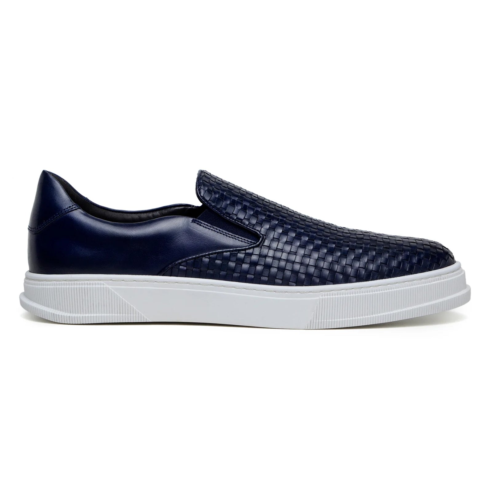 Men’s Belvedere Fernando Quilted Leather Slip on Dress Sneaker in Navy