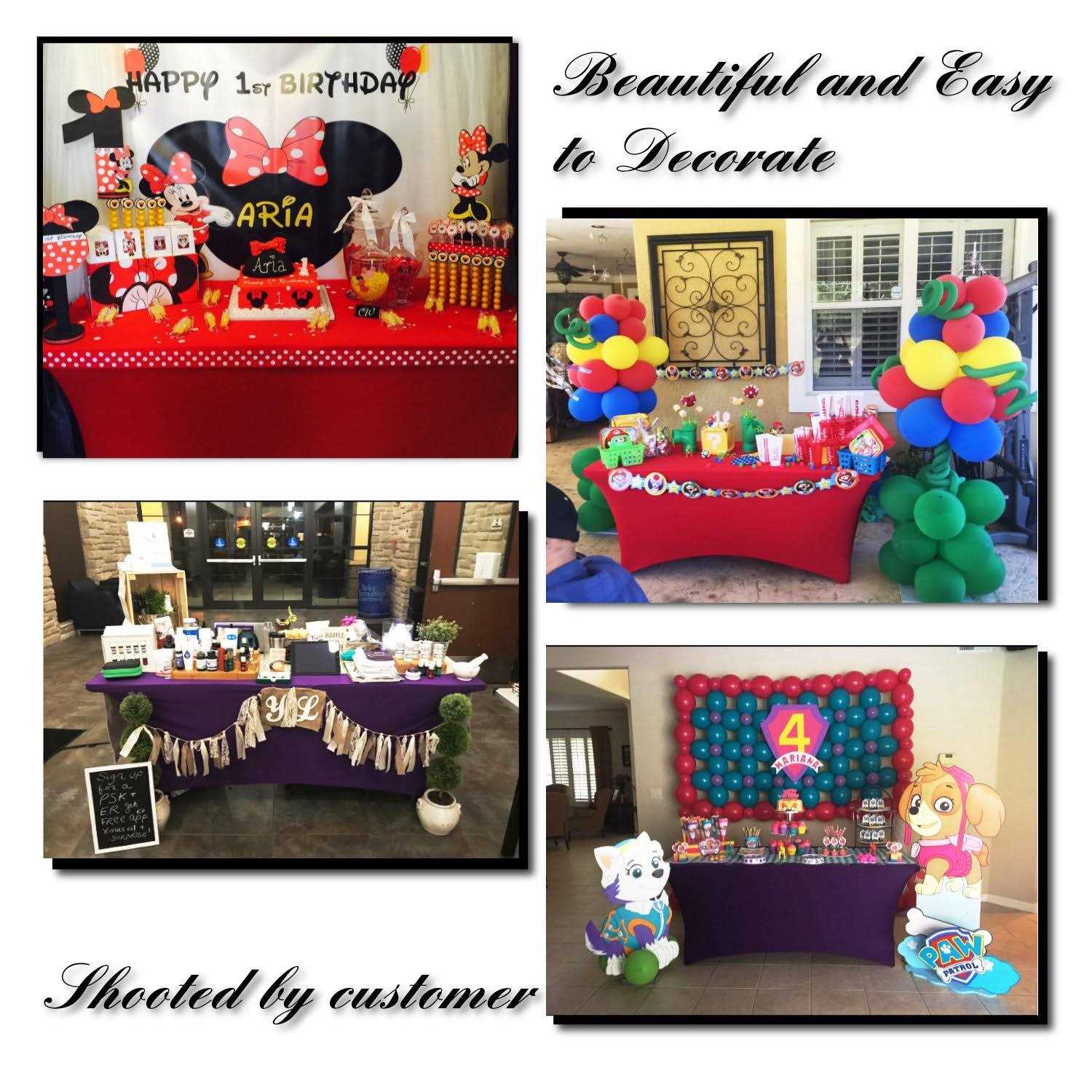 ABCCANOPY Spandex 6 ft Table Fitted Stretch Table Cover Polyester Table Toppers