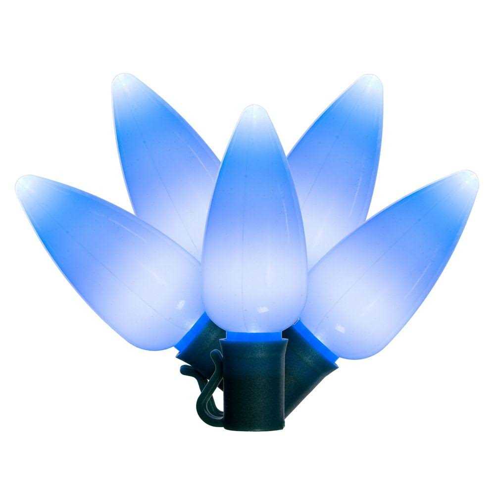 Vickerman 25 Ceramic C9 LED Light on Green 22awg Wire