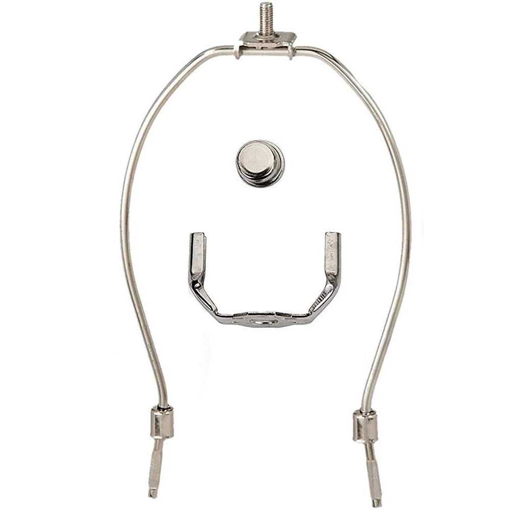 Creative Hobbies 8 Inch Regular Weight Lamp Harp, Finial and Harp Base Set