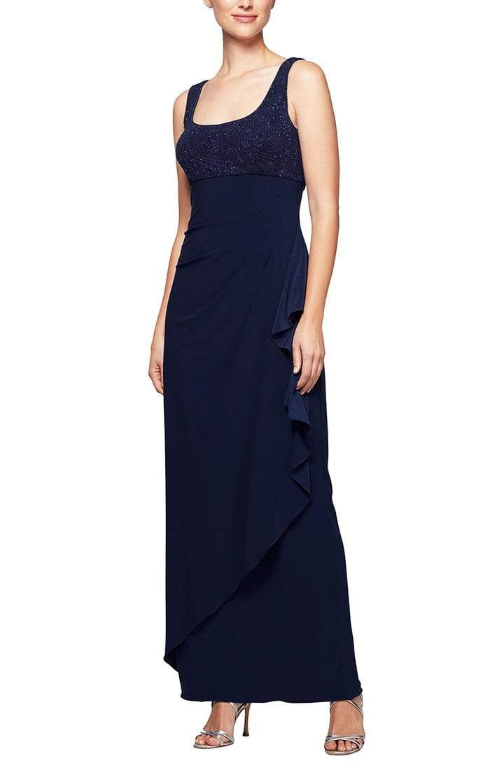 125196 Square Neck Sheath Gown With Bolero Jacket
