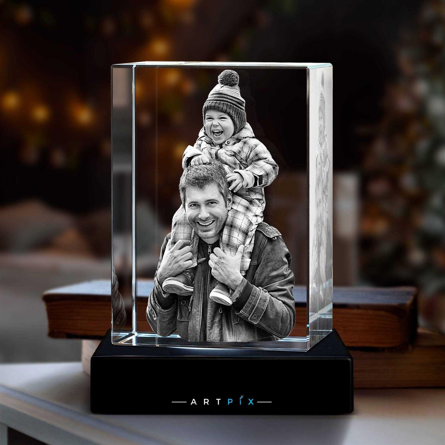 3D Crystal Photo Personalized Gift Rectangle ArtPix 3D Men Gifts