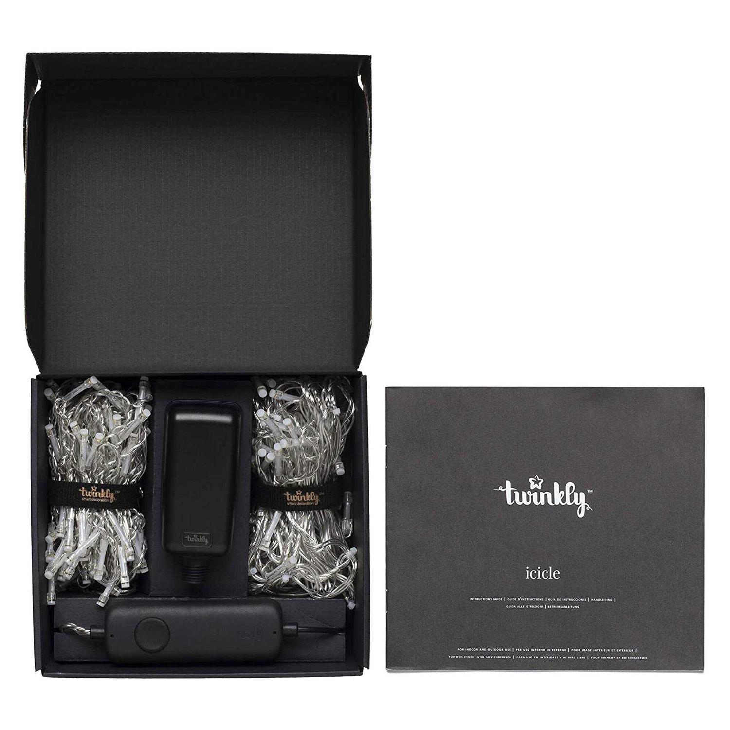 Twinkly Icicle App-Controlled Smart LED Christmas Lights 190 RGB