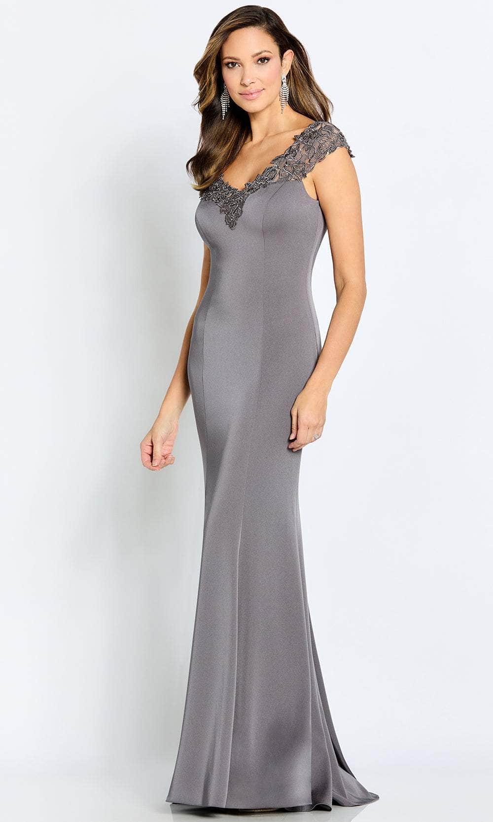 Laced Neckline Formal Mother of the Bride Gown