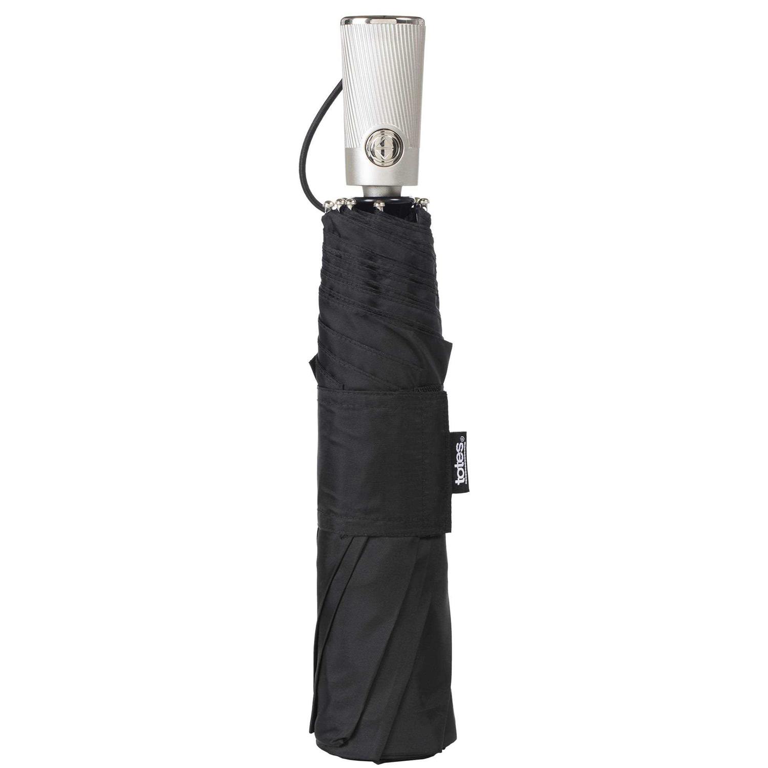 Totes Auto Open & Close Vented Folding Umbrella