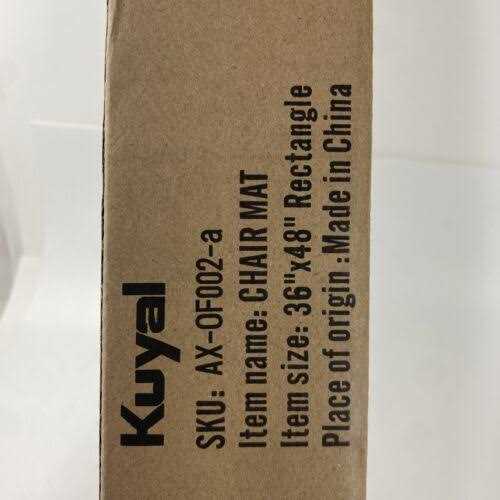 Kuyal Clear Chair Mat Hard Transparent Floor Mat Office & Home